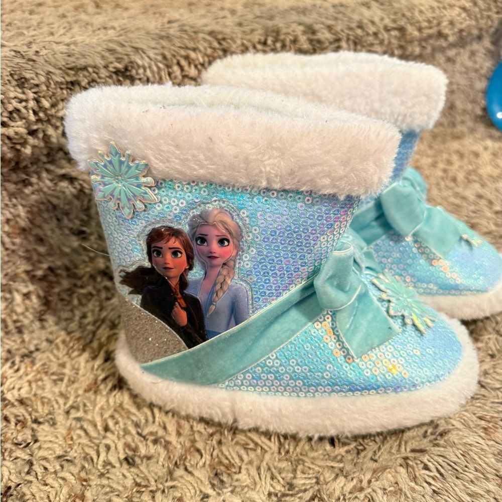 Frozen Themed Sequin Boots